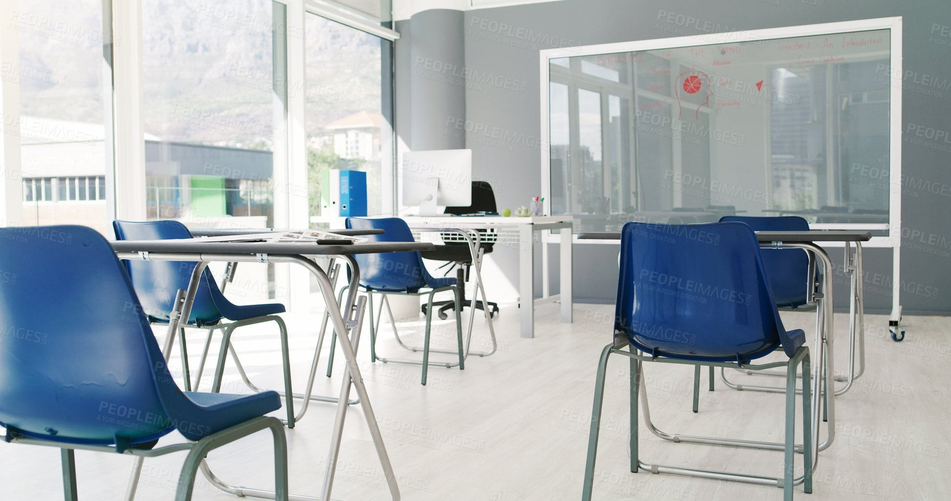 Buy stock photo Shot of an empty, neatly arranged exam room ready to be used