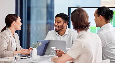 Buy stock photo Shot of a group of people in ameeting