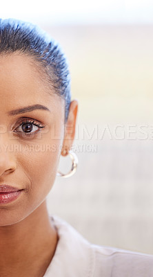 Buy stock photo Closeup shot of a young businesswoman at work