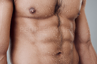 Buy stock photo Closeup shot of the chest of an unrecognizable man