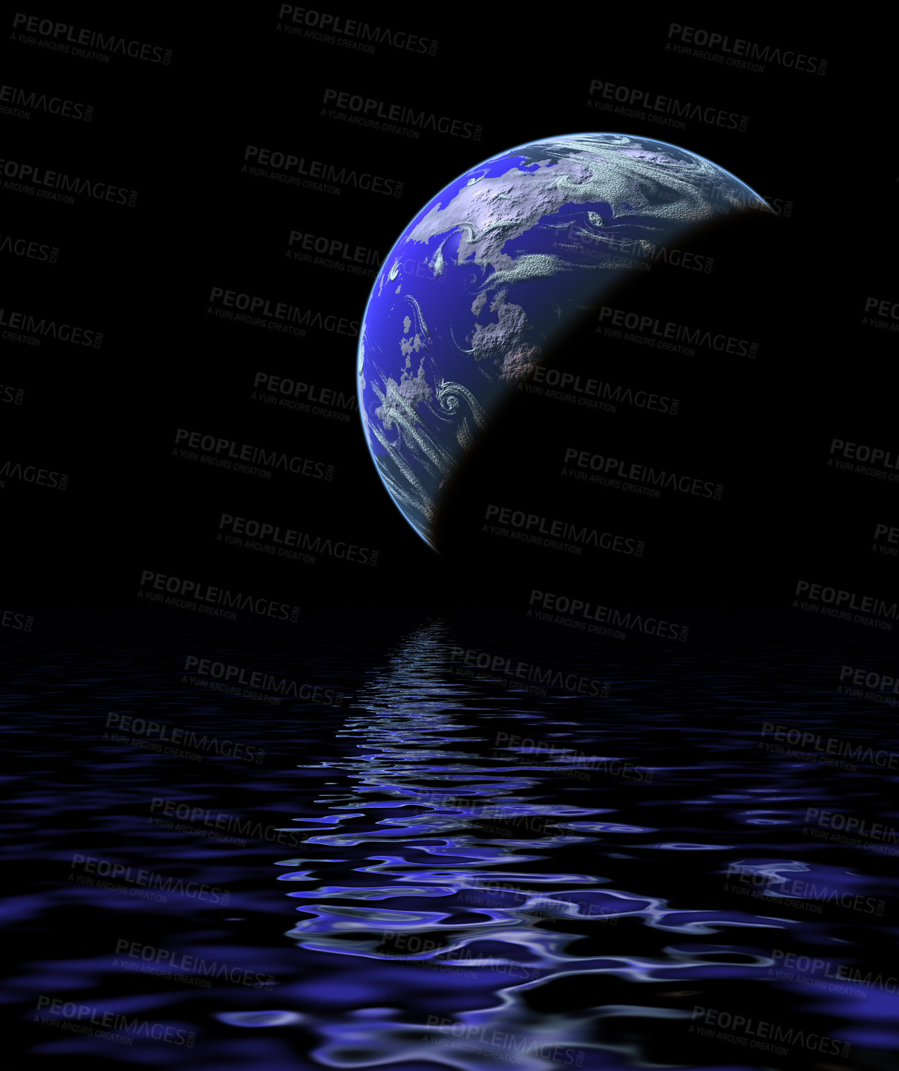 Buy stock photo An imaginary, fantasy planet (science fiction)