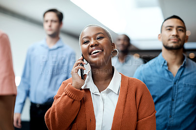 Buy stock photo Shot of a young businesswoman using a smartphone during a conference