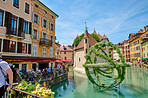 The medieval city of Annecy, July 2019, France