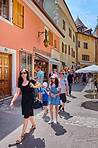 The medieval city of Annecy, July 2019, France