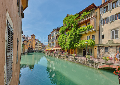 The medieval city of Annecy, July 2019, France
