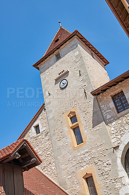 Buy stock photo Editorial: Annecy, France, July, 17, 2019: Houses and street life in the famous medieval part of the city of Annecy, Department of Upper Savoy, France.