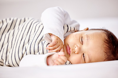 Buy stock photo Shot of a little baby sleeping