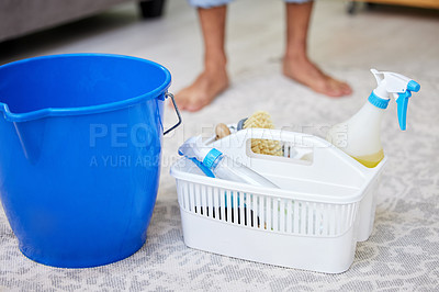 Buy stock photo Shot of an unrecognizable person doing chores at home