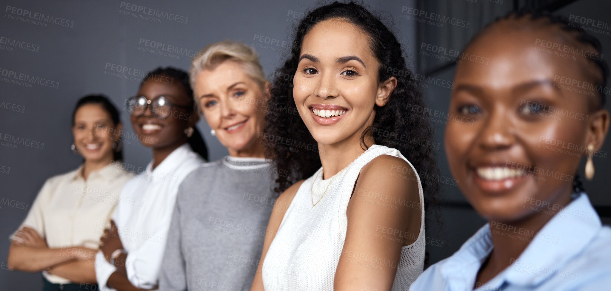 Buy stock photo Shot of a group of businesswoman at work