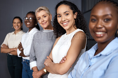 Buy stock photo Shot of a group of businesswoman at work