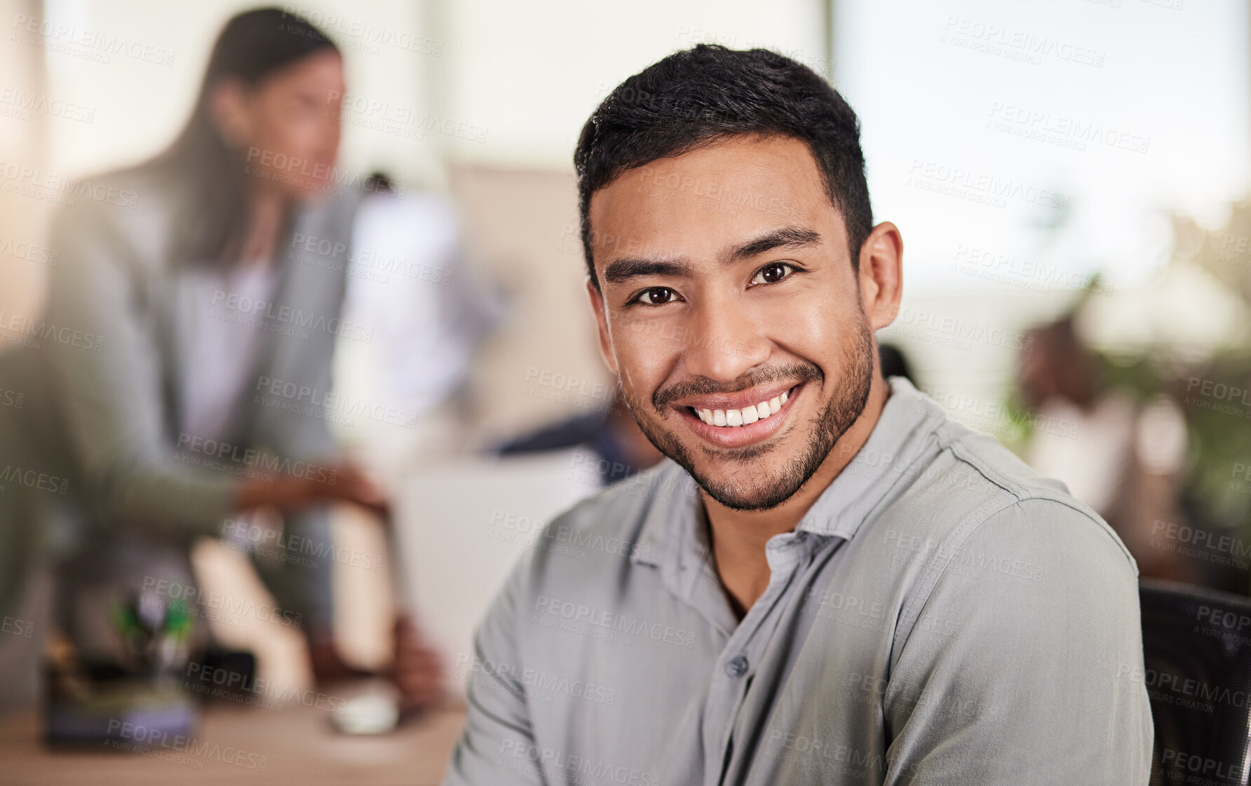 Buy stock photo Shot of a businessman in his office