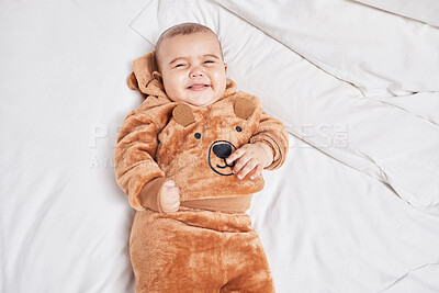 Buy stock photo Shot of a little boy playing by himself