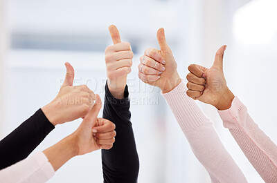Buy stock photo Shot of a group of ballerinas giving the thumbs up