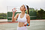 Playing tennis makes me thirsty