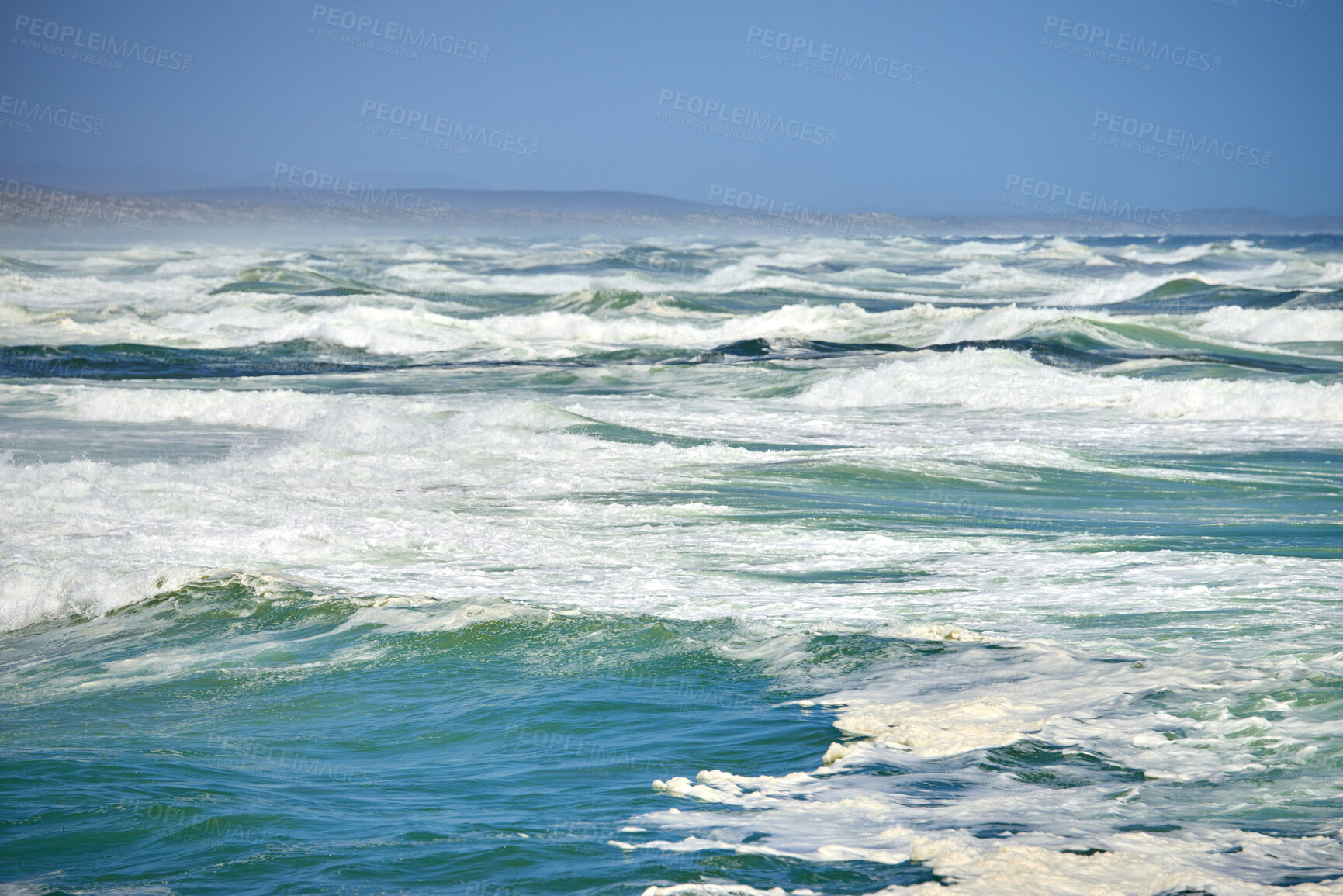 Buy stock photo Beach, coast and ocean