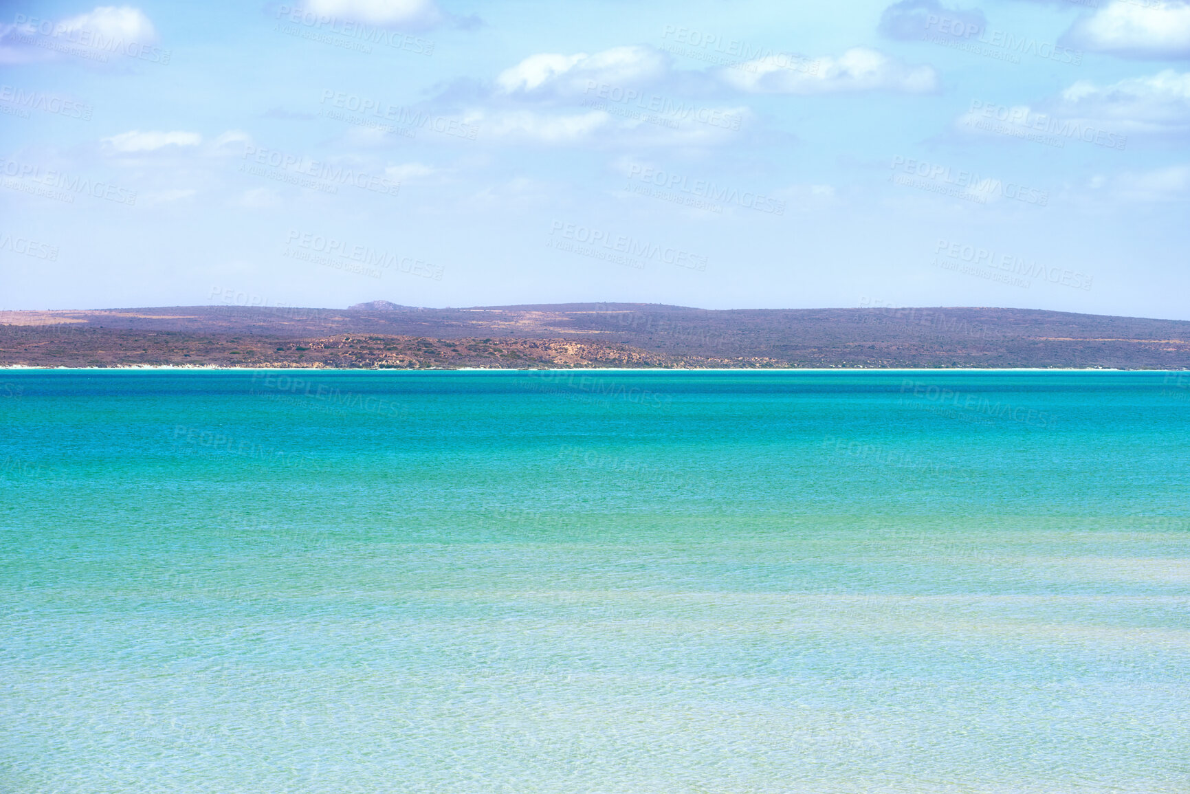 Buy stock photo Beach, coast and ocean