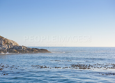 Buy stock photo Beach, coast and ocean