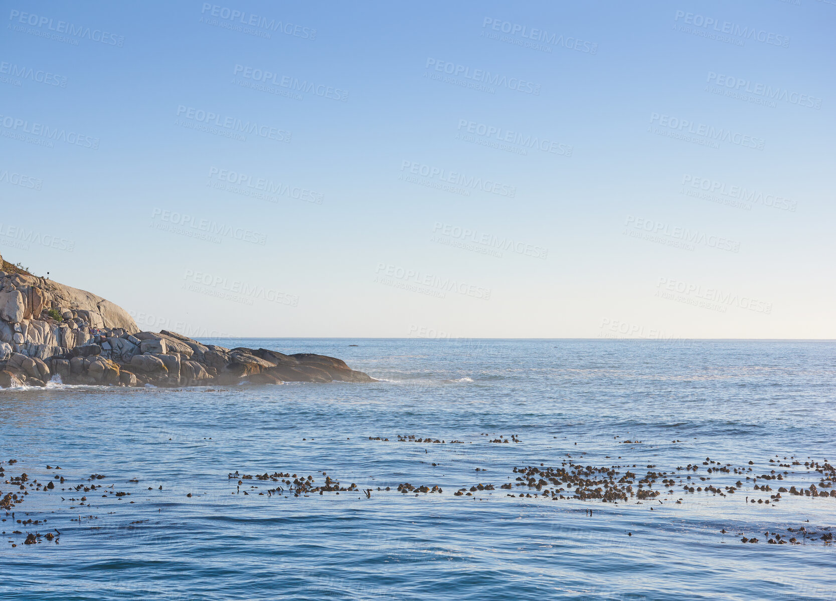 Buy stock photo Beach, coast and ocean