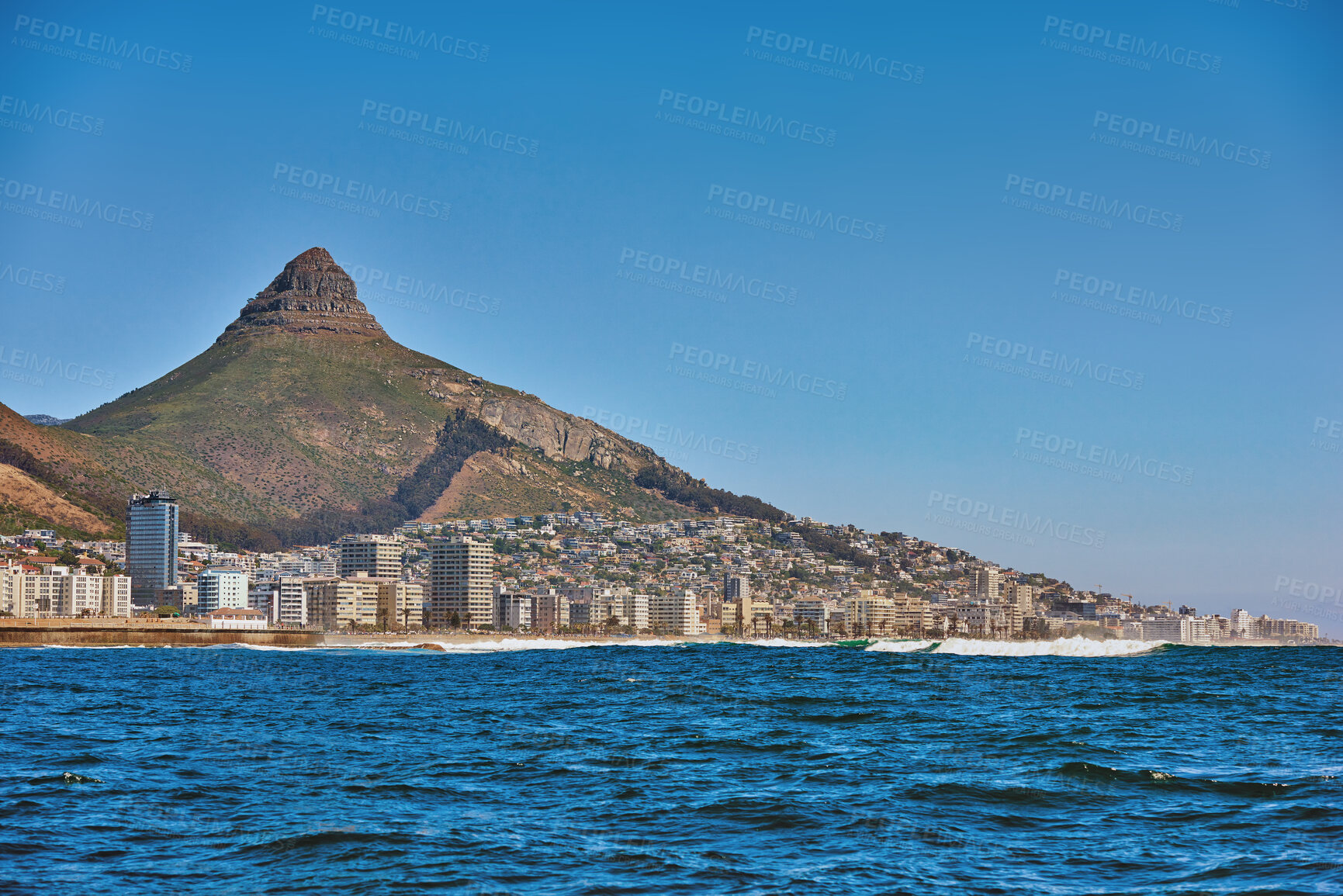 Buy stock photo Beach, coast and ocean