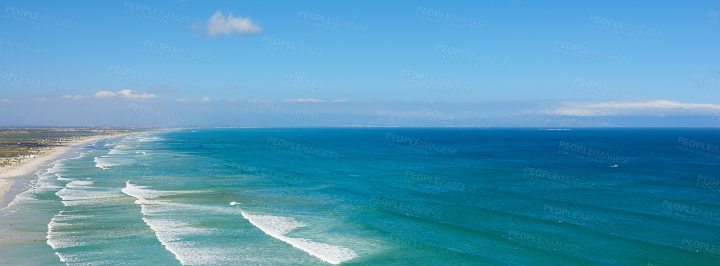 Buy stock photo Beach, coast and ocean