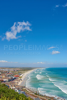 Buy stock photo Beach, coast and ocean