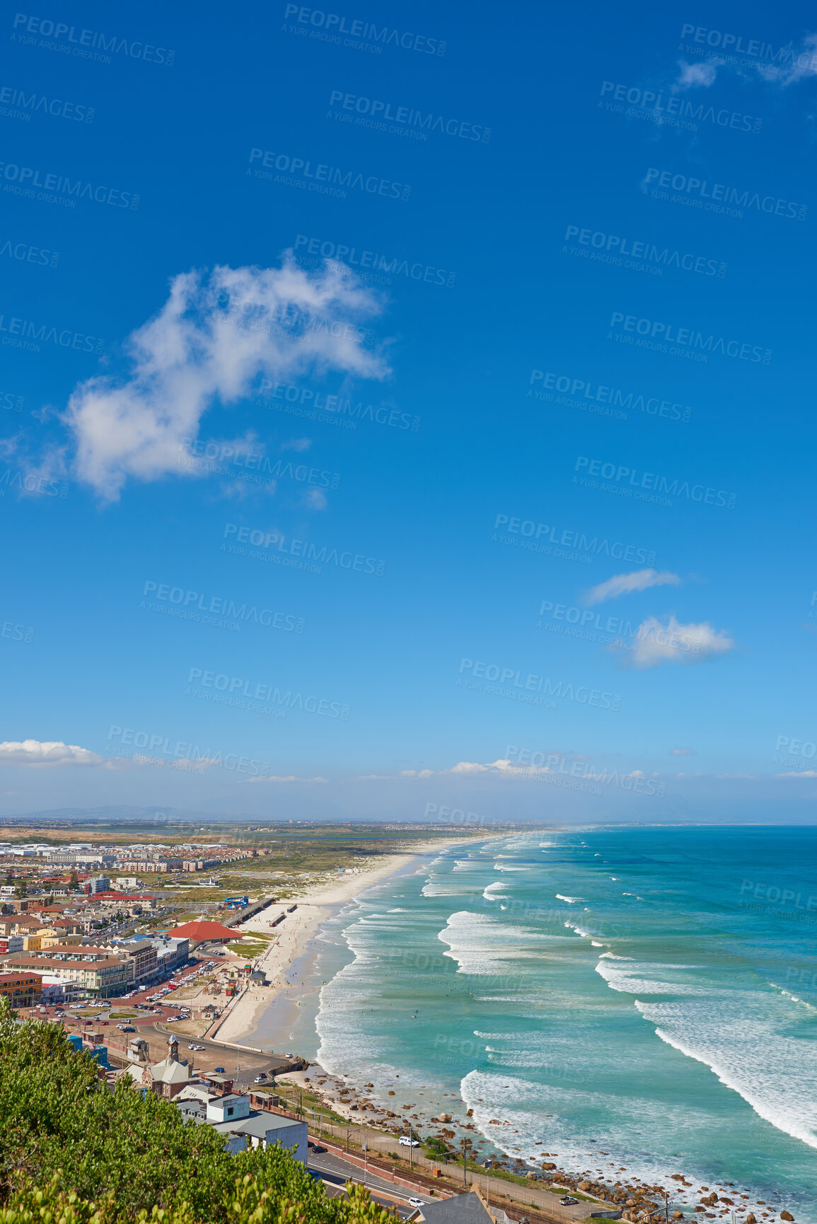 Buy stock photo Beach, coast and ocean