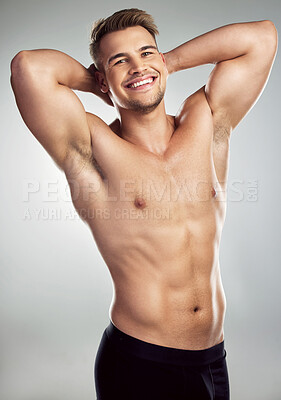 Looking good in his underwear  Buy Stock Photo on PeopleImages