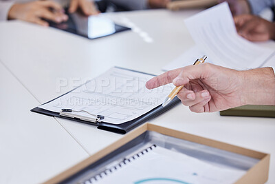 Buy stock photo Shot of unrecognisable businesspeople having a meeting in a modern office