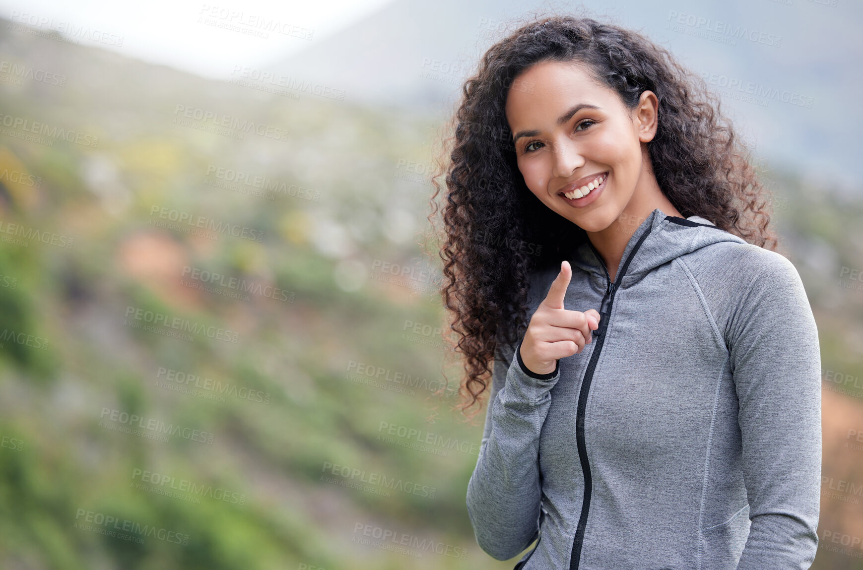 Buy stock photo Closeup shot of a fit young woman out for a workout