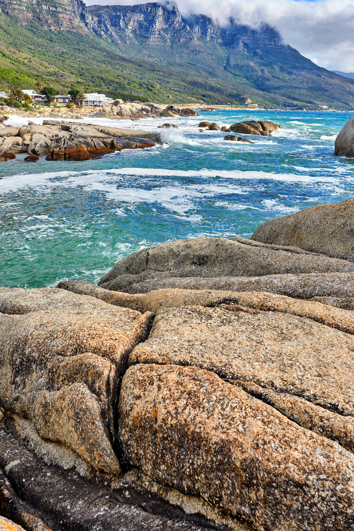 Buy stock photo Ocean view - Camps Bay,  Table Mountain National Park, Cape Town, South Africa