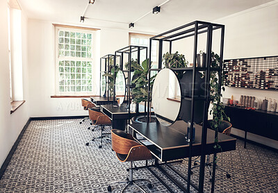 Buy stock photo Shot of an empty hair salon