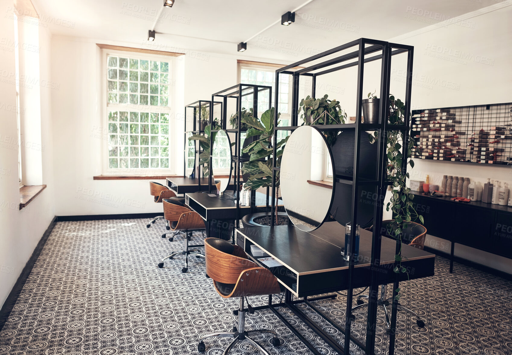 Buy stock photo Shot of an empty hair salon