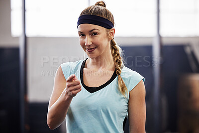 Buy stock photo Shot of a fit young woman at the gym for a workout