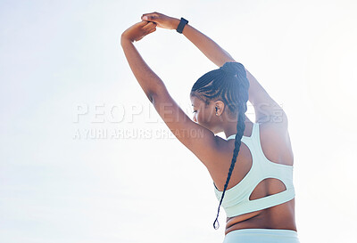 Buy stock photo Shot of a fit young woman out for a workout