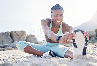 Buy stock photo Shot of a fit young woman out for a workout