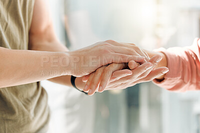 Buy stock photo Shot of a unrecognizable male comforting a female at home
