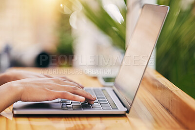 Buy stock photo Shot of a florist working on her laptop