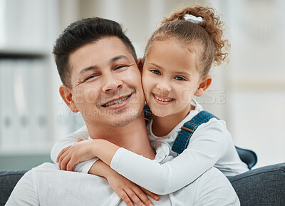 Buy stock photo Shot of a father with his daughter