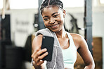 A gym selfie for social media