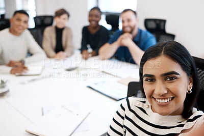 Buy stock photo Shot of a young businesswoman taking selfies with her colleagues