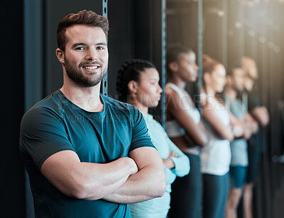 Buy stock photo Shot of a proud young man ready for his workout