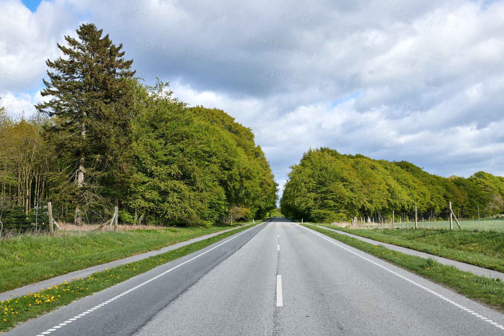 Buy stock photo A road from here to there