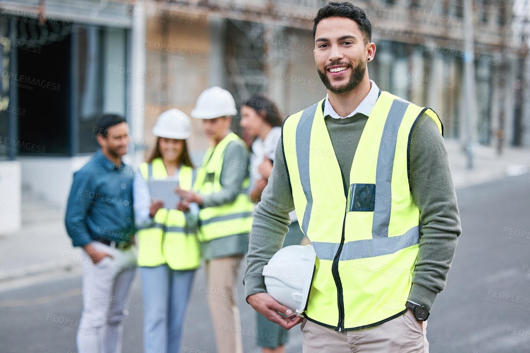 Buy stock photo Shot of a young woman working on a construction site