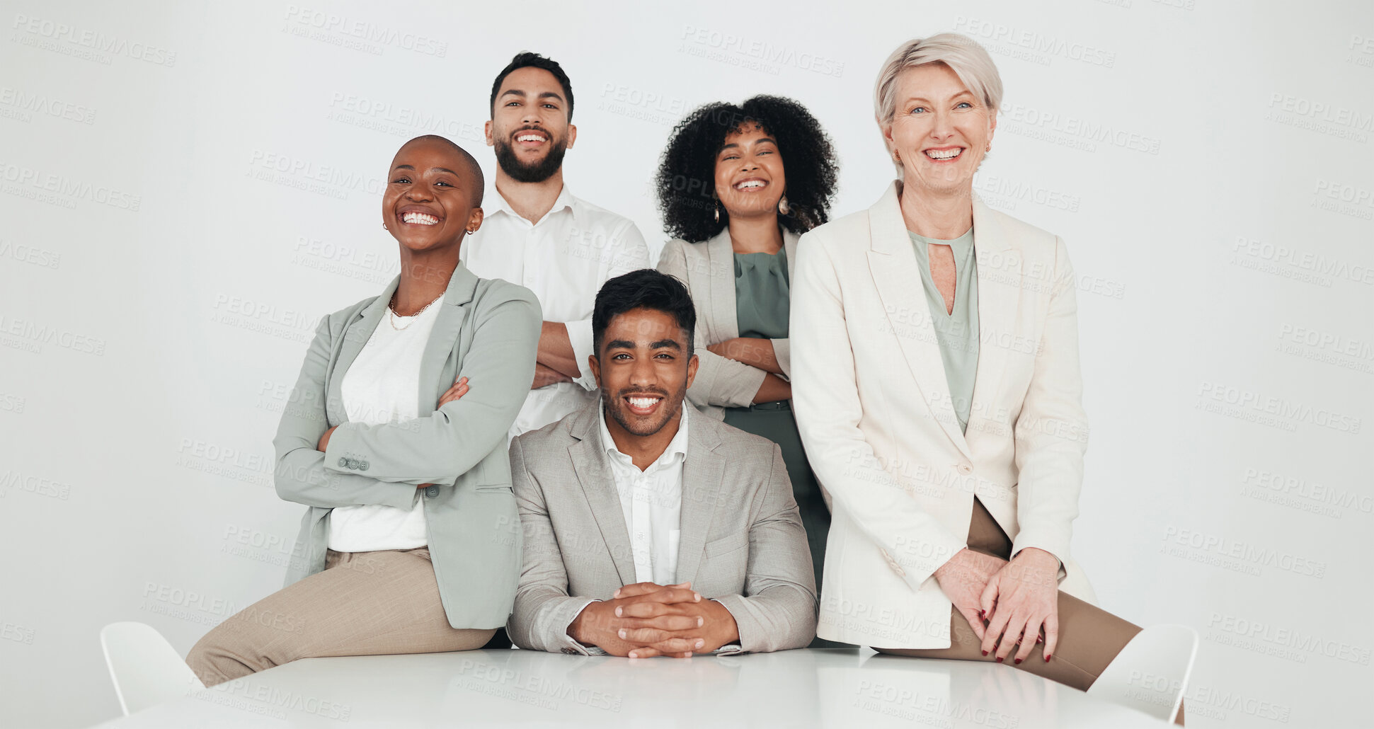 Buy stock photo Shot of a group of businesspeople in an office at work