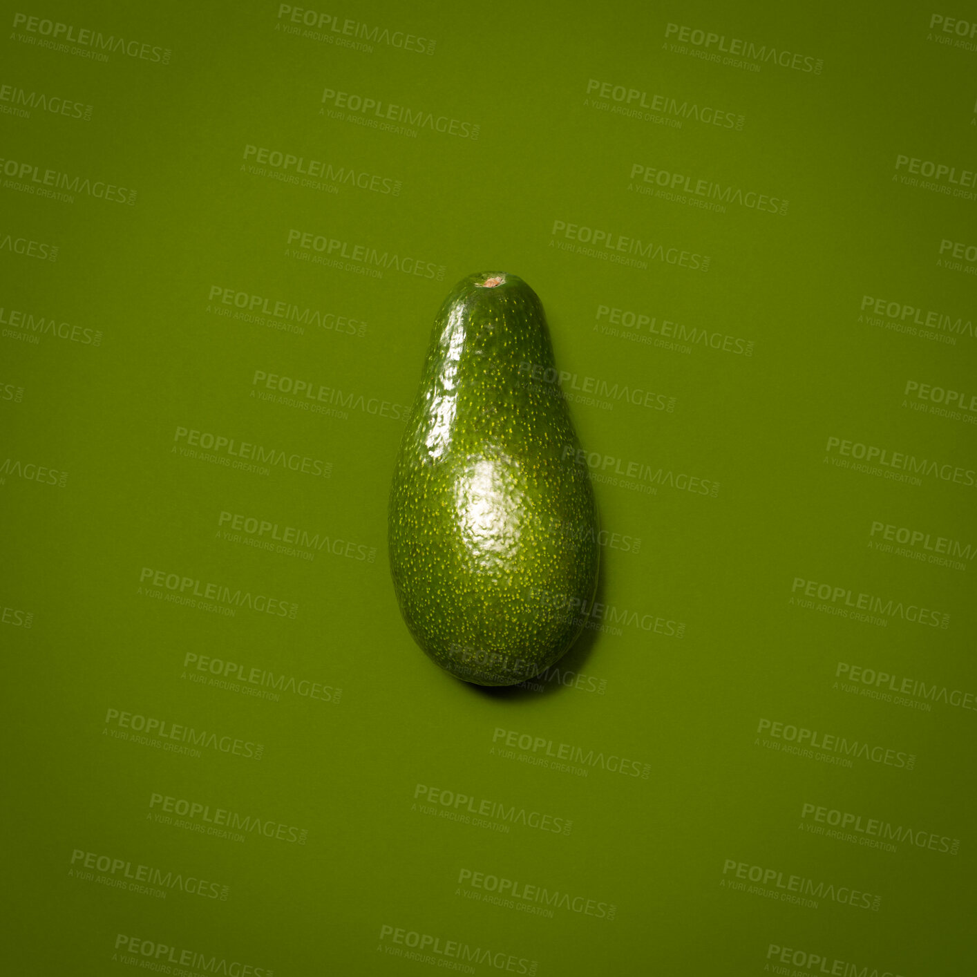 Buy stock photo Avocado, fruit and studio background as ingredient for snack, nutrition and diet. Food production, organic and natural with healthy meal for wellness, health and self care with vitamins on mockup