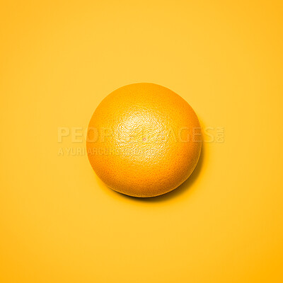 Buy stock photo Studio, orange and fruit for diet, vitamin C and healthy nutrition on isolated wallpaper or background. Food, eating organic and grocery for natural wellness, health and fruity citrus mockup