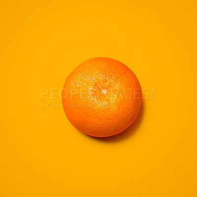 Buy stock photo Shot of an orange against a studio background