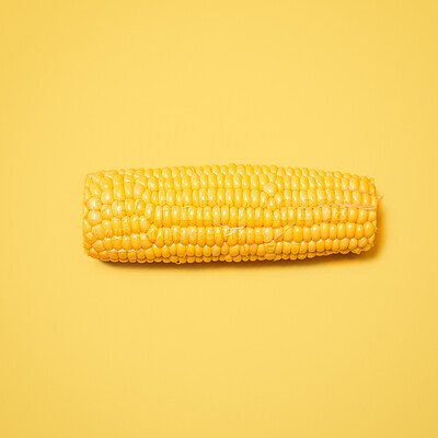 Buy stock photo Shot of a cob of corn against a studio background