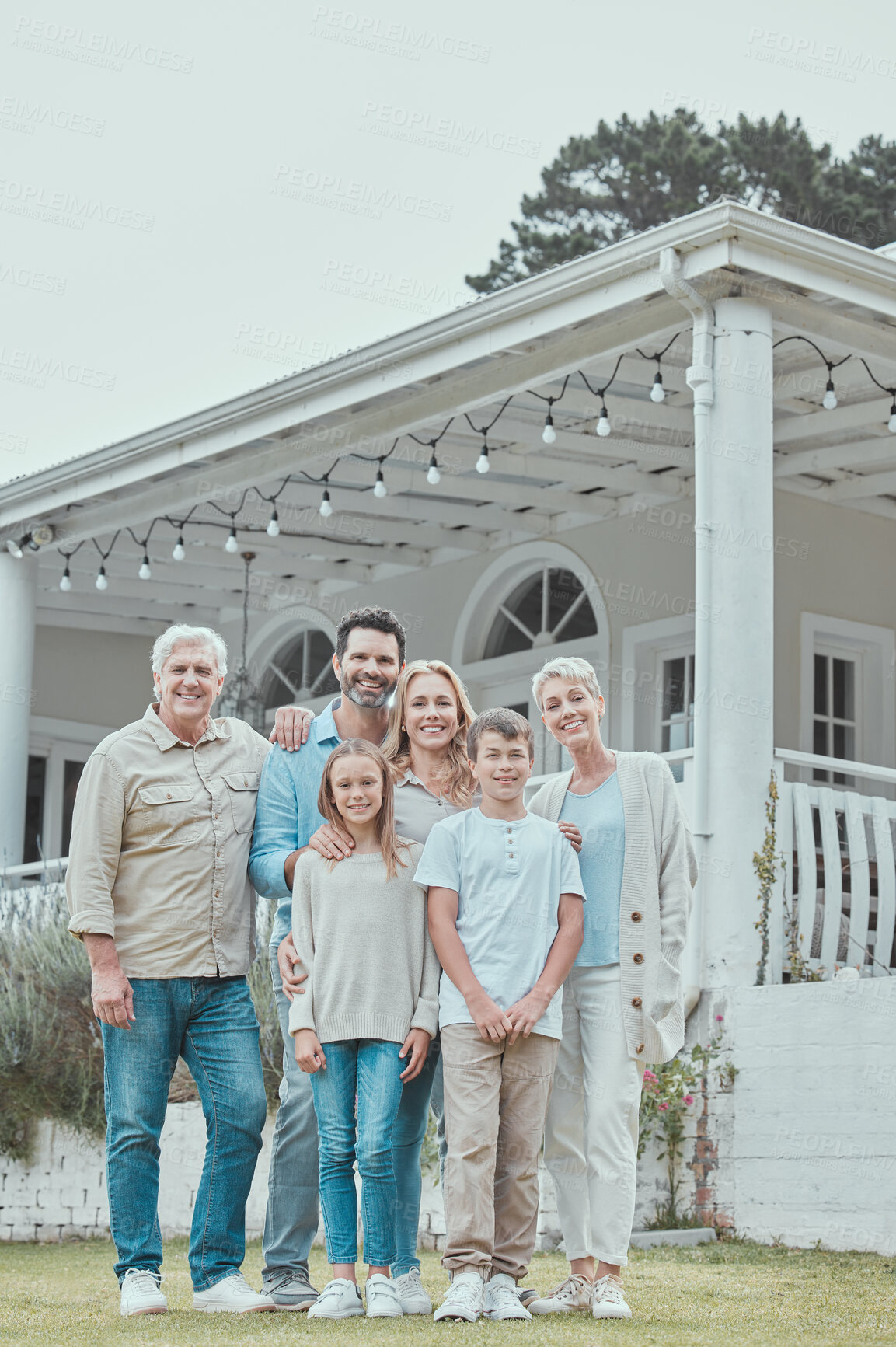 Buy stock photo Shot of a family spending time together at home