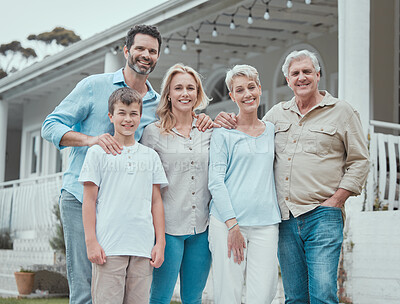 Buy stock photo Shot of a family spending time together at home